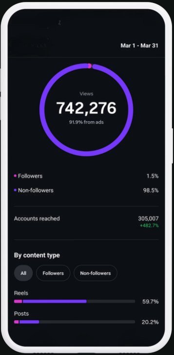 Insights: 742,276 views, 1–31 March